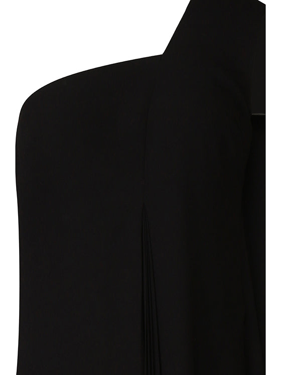 Black one shoulder gown