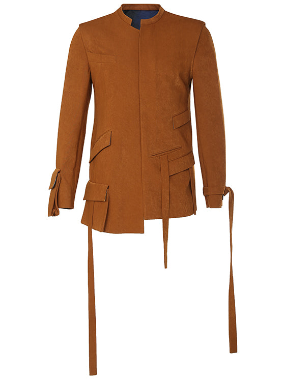 Asymmetric military jacket