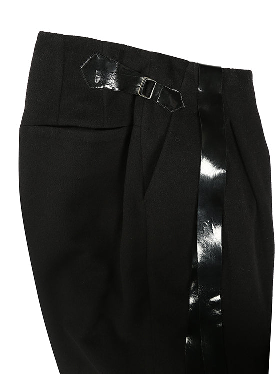 Black drop-crotch pants