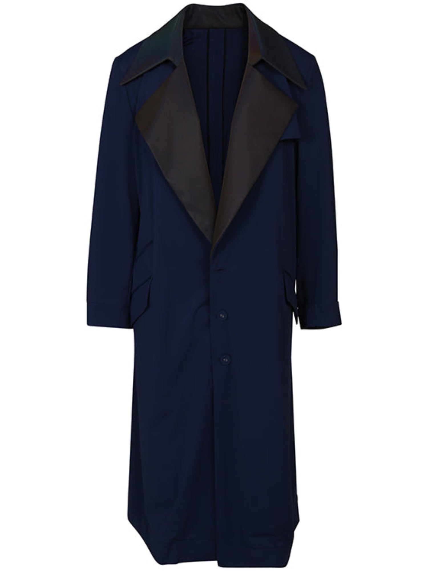 Econyl navy blue trench coat