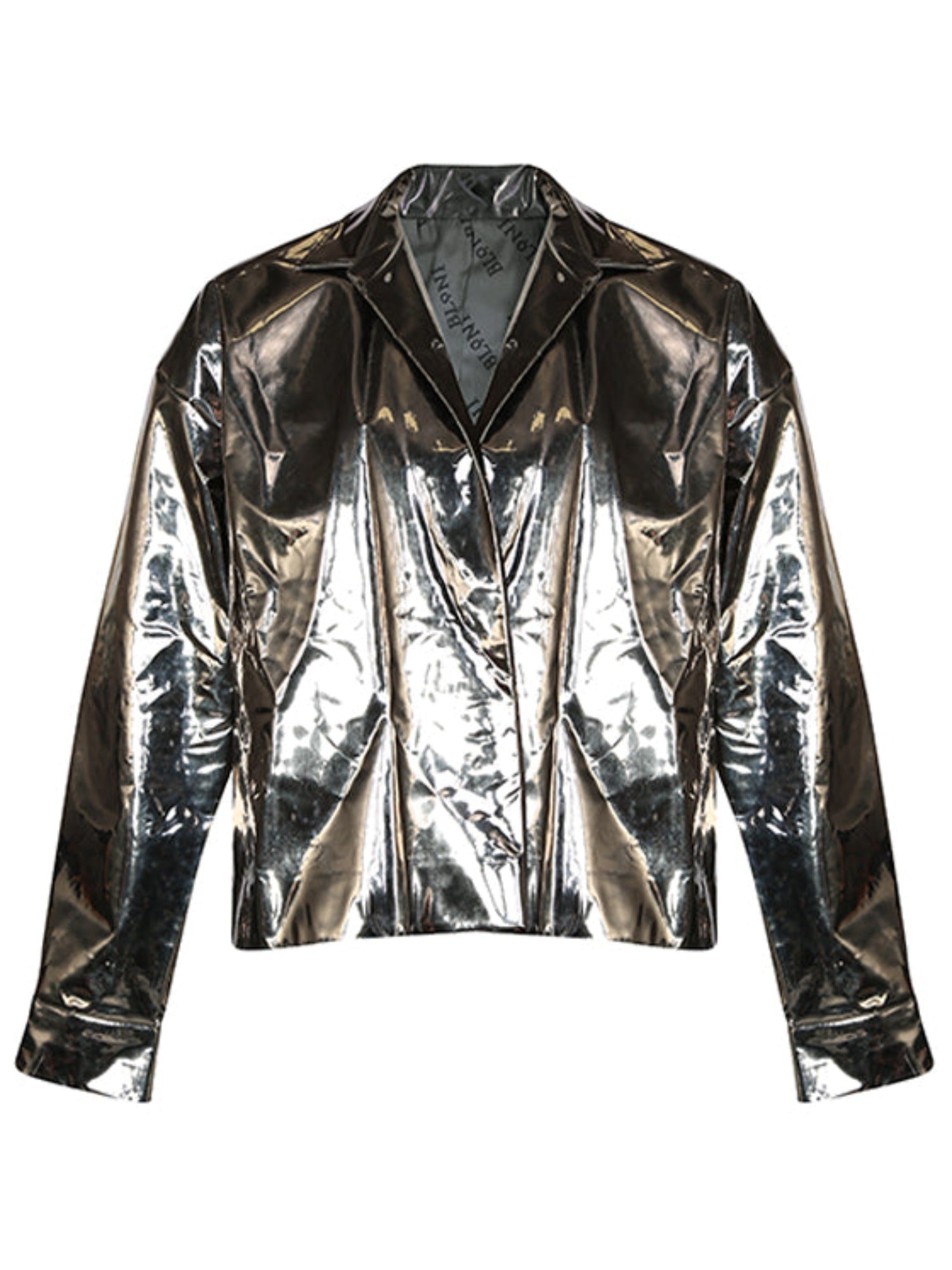 Gunmetal vegan leather jacket