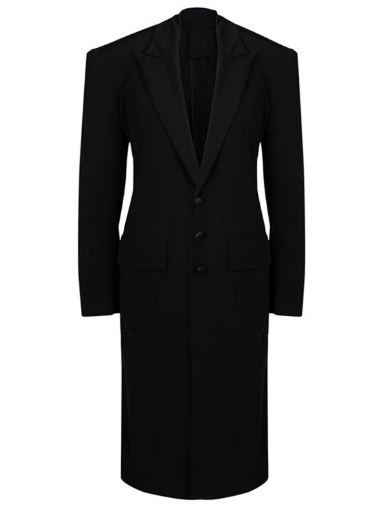 Black econyl trench coat