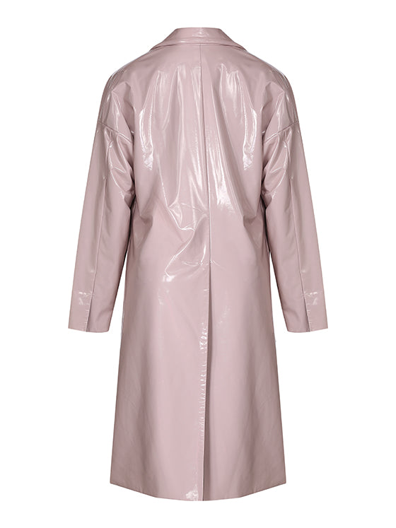 Pastel pink trench coat