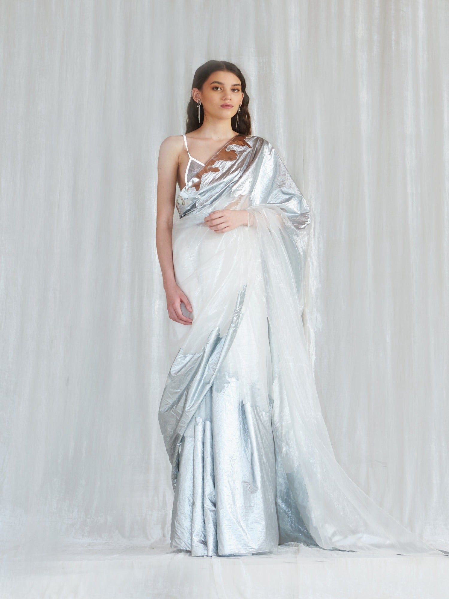 Metallic Foil Sari