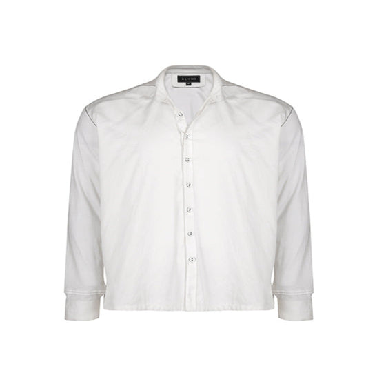 Button-down embroidered shirt