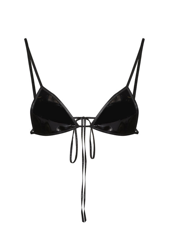 Latex bikini bra
