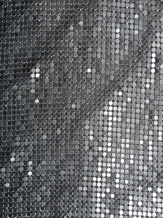 Chainmail t-shirt with metallic collar