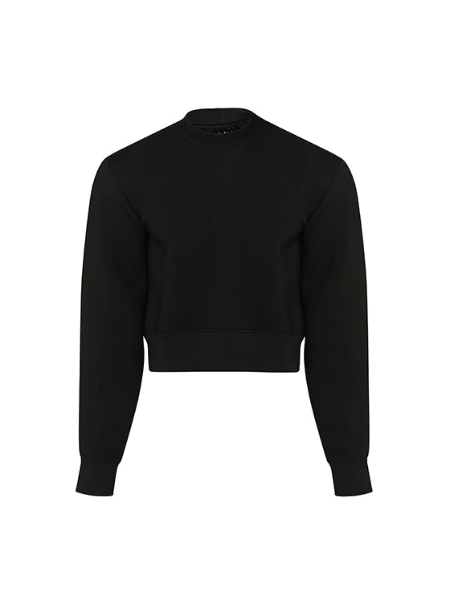 Cropped black econyl sweatshirt